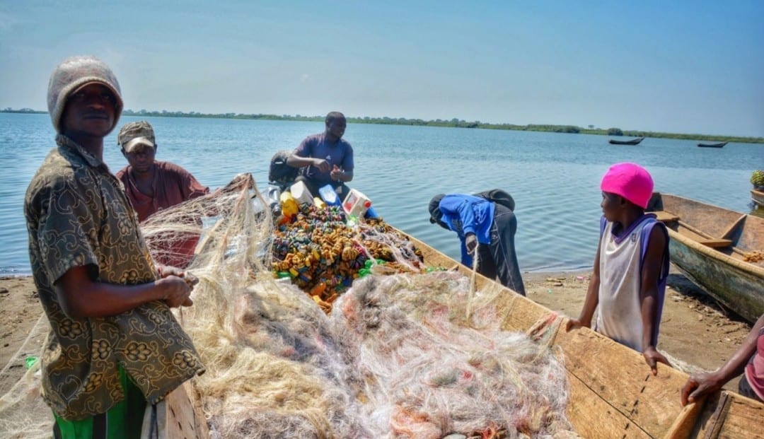 image of fishing nets and fishermen
