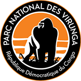 Virunga National Park logo displaying an endangered mountain gorilla