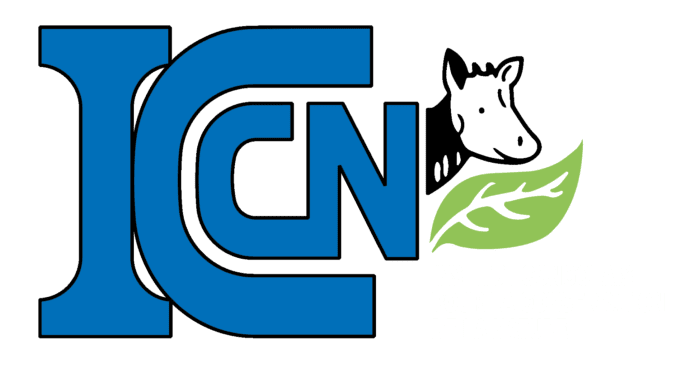 Logo of the Congolese Institute for Nature Conservation featuring an okapi