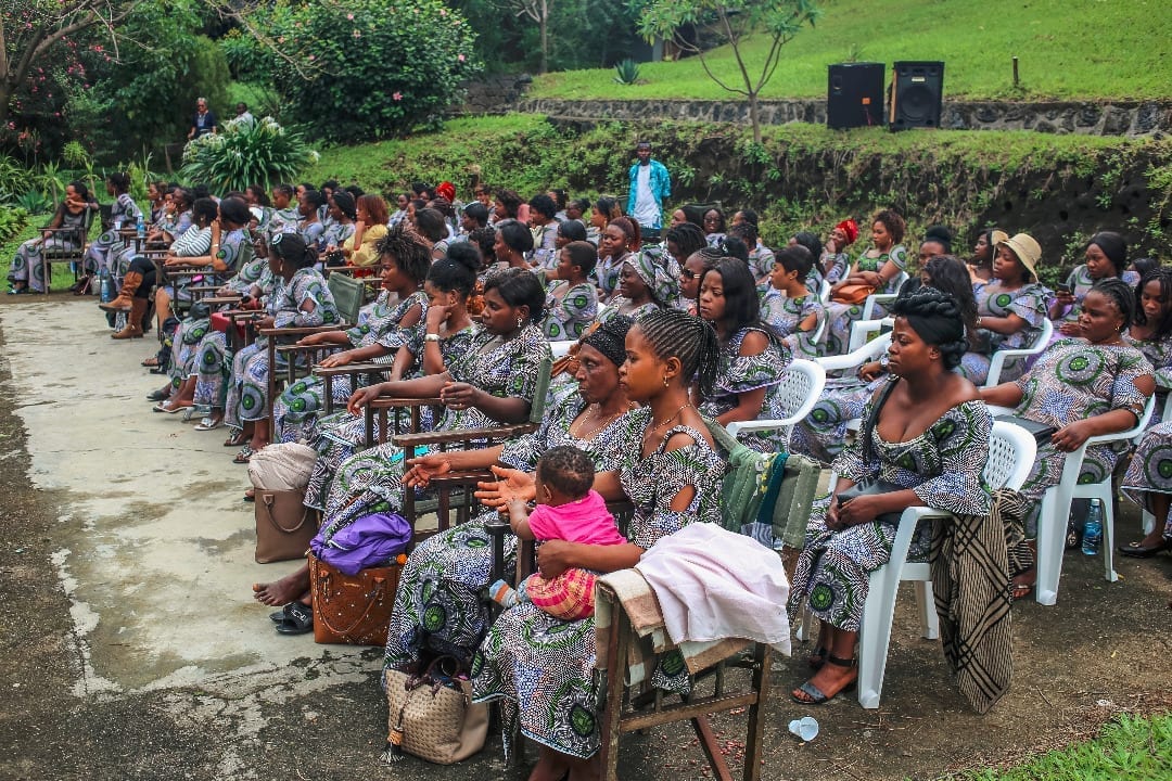 Attendees of the Women's Day celebration on Tchegera Island